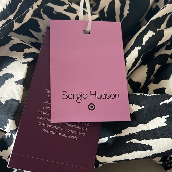 Sergio Hudson Plus Size Animal Print Strong Shoulder Trench Coat 2X NWT sold out - Picture 5 of 7